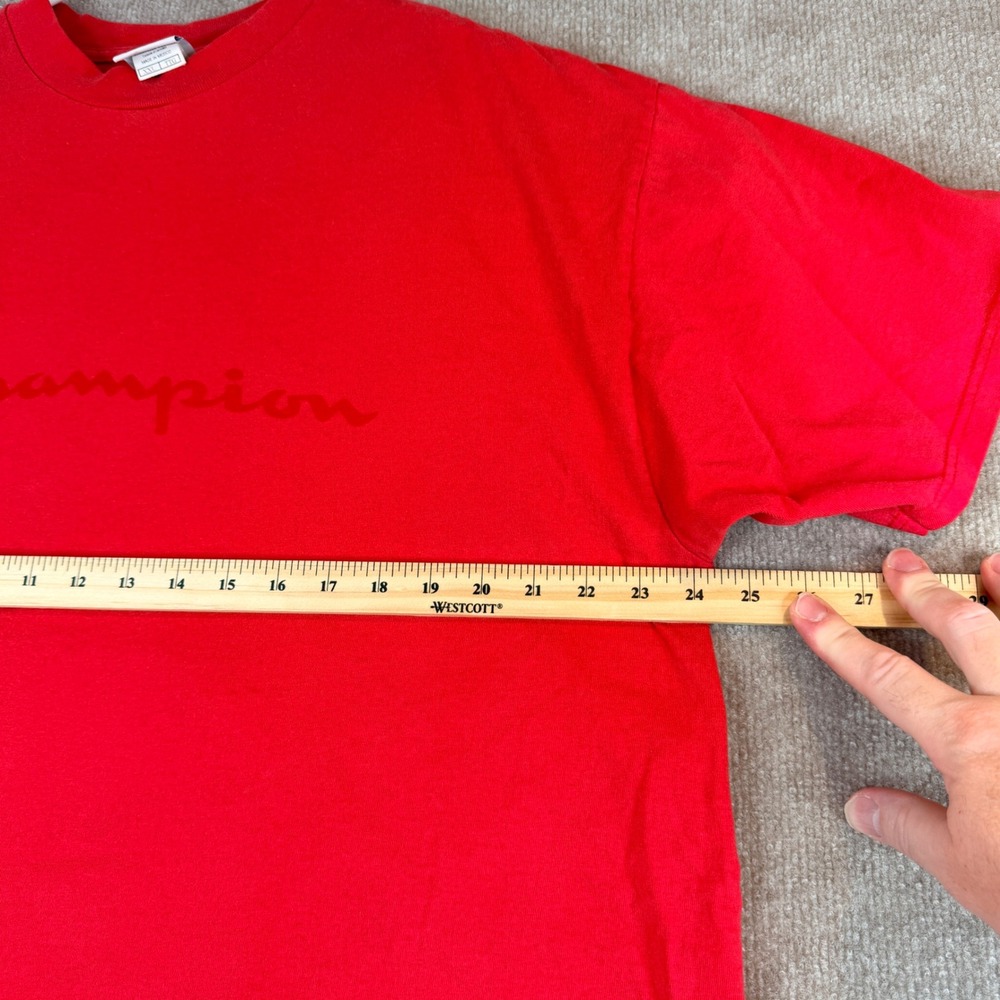 Champion Red Authentic Athletic vintage 90s T Shirt XX Large TTG - Picture 5 of 12